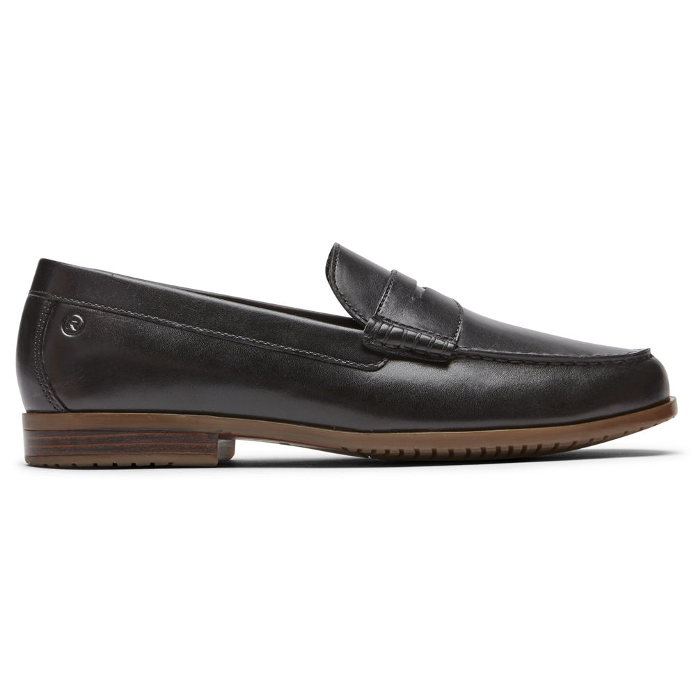 Rockport Mens Loafers Black - Curtys Penny - UK 301-KOCMFL